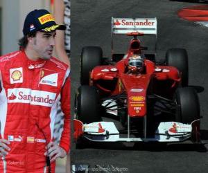 Puzzle Fernando Alonso - Ferrari - Μόντε Κάρλο, Μονακό Grand Prix (2011) (2η θέση)